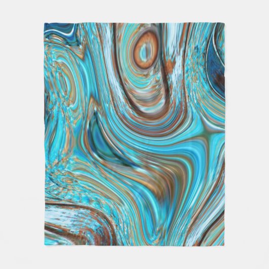 boerderij blauwgroen blauw Woodgrain turquoise swi Fleece Deken (Voorkant)