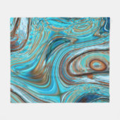 boerderij blauwgroen blauw Woodgrain turquoise swi Fleece Deken (Voorkant (Horizontaal))