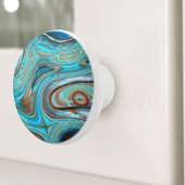 boerderij blauwgroen blauw Woodgrain turquoise swi Keramische Knop