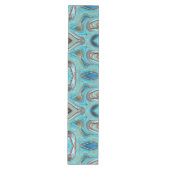boerderij blauwgroen blauw Woodgrain turquoise swi Medium Tafelloper (Voorkant)
