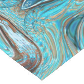 boerderij blauwgroen blauw Woodgrain turquoise swi Medium Tafelloper (Hoek)