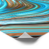 boerderij blauwgroen blauw Woodgrain turquoise swi Poster (Hoek)