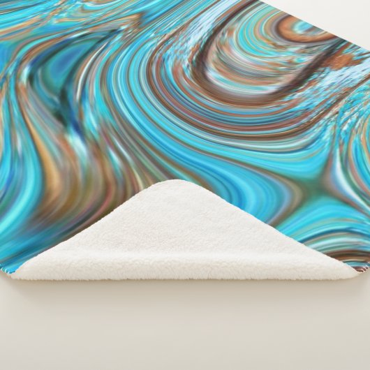 boerderij blauwgroen blauw Woodgrain turquoise swi Sherpa Deken (3/4)