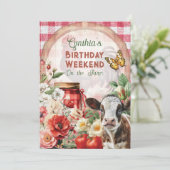 Boerderij Bloem Frisse Feest  Kaart (Staand voorkant)