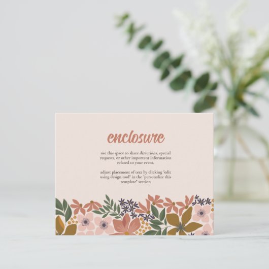 Boerderij Bloemen Bruids Douche Uitnodiging Insert (Staand voorkant)