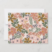 Boerderij Bloemen Bruids Douche Uitnodiging Insert (Achterkant)