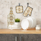 Boerderij Bloemen Ovenwant & Pannenlap Set