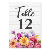 Boerderij Bloemen & Rustiek Hout Schuur Bruiloft Kaart (Achterkant)