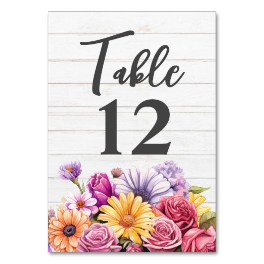 Boerderij Bloemen & Rustiek Hout Schuur Bruiloft Kaart (Achterkant)