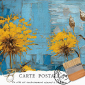 Boerderij Bloemen Rustieke Textuur Decoupage Inpakpapier Vel