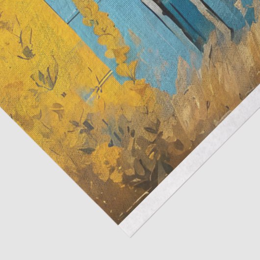 Boerderij Bloemen Rustieke Textuur Decoupage Tissuepapier (Detail)