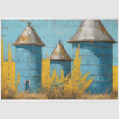 Boerderij Bloemen Rustieke Textuur Decoupage Tissuepapier (Voorkant)