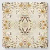 Boerderij Bloemen Stenen Onderzetter (Voorkant)