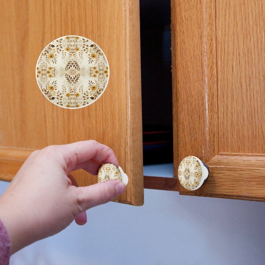 Boerderij Bloemenpatroon Keramische Knop