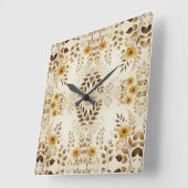 Boerderij Bloemenpatroon Vierkante Klok (Hoek)