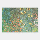 Boerderij & bloementuin & berk van Gustav Klimt Inpakpapier Vel (Voorkant)