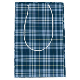Boerderij  Blue Gingham Plaid Christmas Medium Cadeauzakje