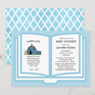 Boerderij Boek Thema Baby shower Uitnodiging