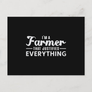 Boerderij Boer Landbouw Farming Funny Tractor Gift Briefkaart