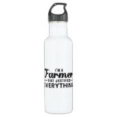 Boerderij Boer Landbouw Farming Grappig geschenk i Waterfles (Voorkant)