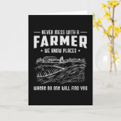 Boerderij Boer Landbouw Grappig Tractor Gift Kaart (Gele Bloem)