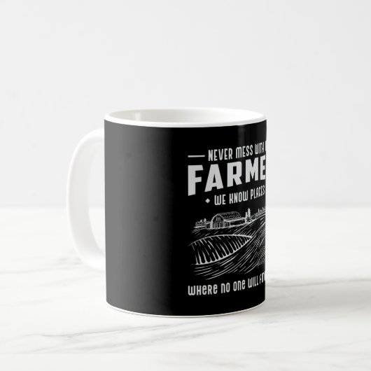 Boerderij Boer Landbouw Grappig Tractor Gift Koffiemok (Voorkant links)