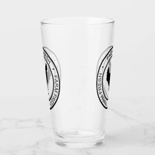 Boerderij Boerderij Fresh Hen Silhouette Glas (Rechts)