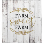 Boerderij Boerderij White Wood Country Farmhouse Douchegordijn (Voorkant)