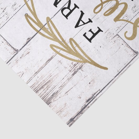 Boerderij Boerderij White Wood Country Farmhouse Tissuepapier (Detail)