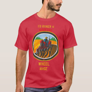 Boerderij boerentractor rijdt liever op de plaats  t-shirt