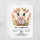 Boerderij Boho Barnyard Koe Birthday Kaart (Voorkant)