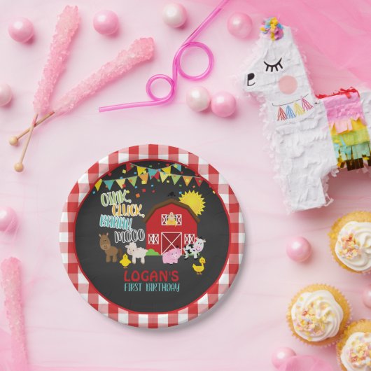 Boerderij Bord vogelpapier (Feest)