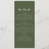 Boerderij botanisch blad elegant rustiek menu (Achterkant)