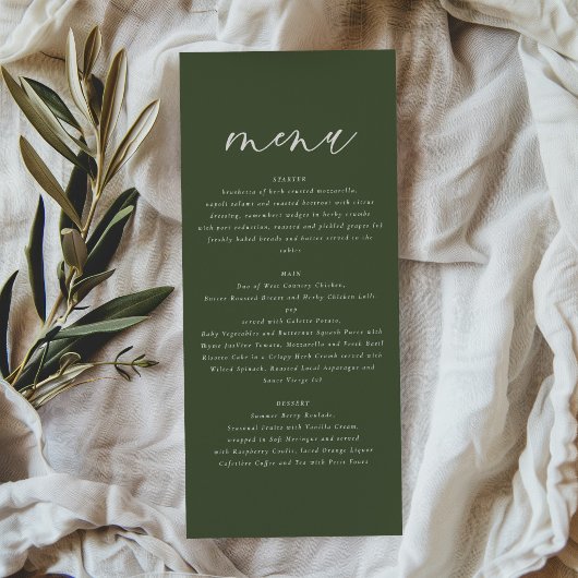 Boerderij botanisch blad elegant rustiek menu