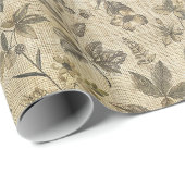 Boerderij Botanische Decoupage Design Cadeaupapier (Rol Hoek)
