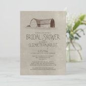 Boerderij Bridal Shower Invitations Kaart (Staand voorkant)