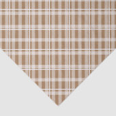 Boerderij Brown Tan Tartan Plaid Tissuepapier (Detail)