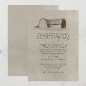 Boerderij bruiloft kaart (Voorkant / Achterkant)