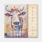 Boerderij bruiloft Koe Dank u Magneet (Voorkant)