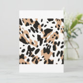 Boerderij bruiloft koe paarse kaart (Staand voorkant)