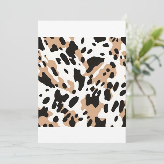 Boerderij bruiloft koe paarse kaart (Staand voorkant)