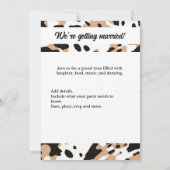 Boerderij bruiloft koe paarse kaart (Achterkant)