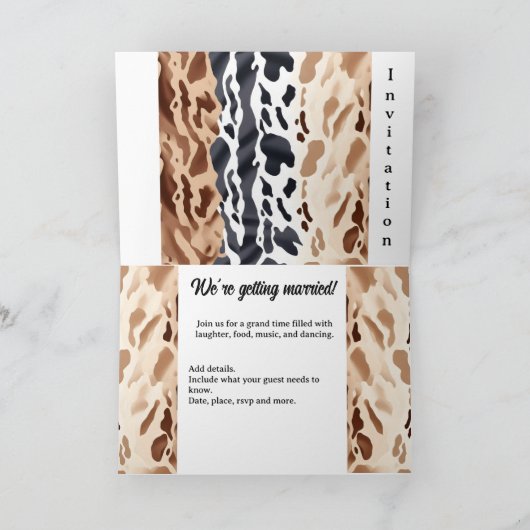 Boerderij bruiloft Koeienhuid print 6 (Binnen)