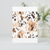 Boerderij Bruiloft Koeienhuid Print Informatiekaartje (Staand voorkant)