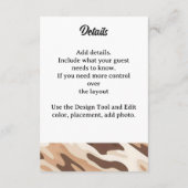 Boerderij Bruiloft Koeienhuid Print Informatiekaartje (Achterkant)