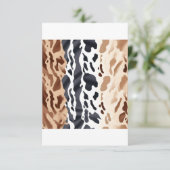 Boerderij Bruiloft Koeienhuid Print Informatiekaartje (Staand voorkant)