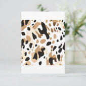 Boerderij Bruiloft Koeienhuid Print Informatiekaartje (Staand voorkant)