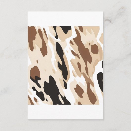 Boerderij Bruiloft Koeienhuid Print Informatiekaartje (Voorkant)