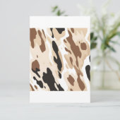 Boerderij Bruiloft Koeienhuid Print Informatiekaartje (Staand voorkant)