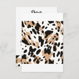 Boerderij Bruiloft Koeienhuid Print Informatiekaartje